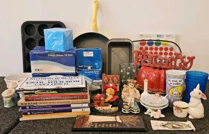 Educational Books For Children, Educational Toys, Including 2 Math Base-10 Sets, Muffin Tin, Casserole Dish, Home Decor, And More