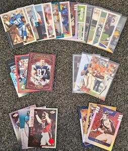 NFL Legends Football Cards - Rice, Favre, Gronkowski, Elway, 24+ Cards, Inserts, Donruss/Score