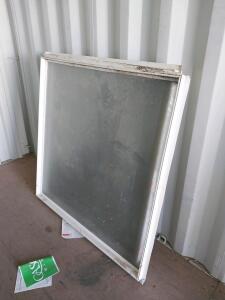 Insulated Frosted Windows, 48"x48"x3", White Frame, Qty 2