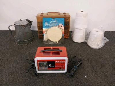 Schauer Charge-Master Solid State Battery Charger, 6 Amp, 6v & 12v, Sunline Retractable Clothesline, Magnum By Plano Tackle Box & More
