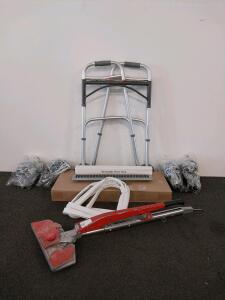 Power-Lok Carpet Stretcher Model 10-254, Drive Medical 10210-1 Folding Walker With Wheels, 350 lb Capacity, Adjustable Height, Aluminum, & More