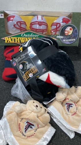 Wisconsin Pathway Lights, Steelers Throw and Other Sports Memorabilia