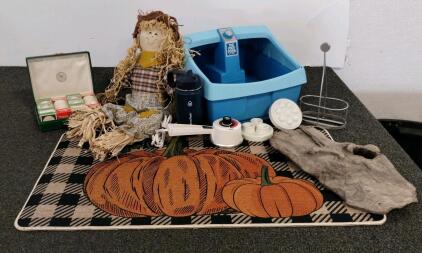 The Foot Fixer By Clairol - Blue Foot Spa With Attachments, Heat Massager, Terrarium Wood, And More