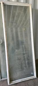 4 White Aluminum Glass Windows Panel, Approx. 80"x36", With Handle, Multiple Available, 2 Glass Sliding Doors, 1 Screen Door
