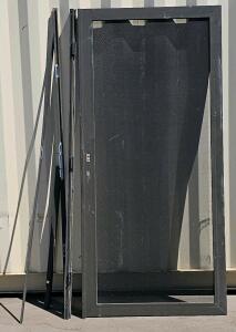 Metal Screen Door Set With Frame Components, 36" x 80", Aluminum Frame, Black Finish