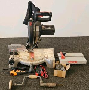 Craftsman 10" Compound Miter Saw 315.212500, 15A, 5000 RPM, Extras&mdash;Multimeter, Rotary Tool