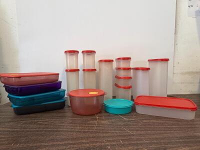 17-Piece Tupperware Food Storage Container Set, Modular Mates, Multiple Sizes, Vented & Stackable