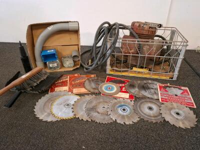 Simonds & Craftsman Circular Saw Blades 6"-10" With Compressor Pump (Tested And Powered On), Shop Tools, Hardware