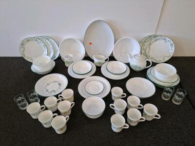 Corelle English Ivy Dinnerware Set &ndash; 36 Pieces, Vitrelle Glass, Discontinued Pattern