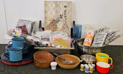 Camping bowls, plates and cups. Home decor and more.