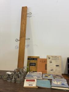 Vintage Jewelry/Watchmaking Books & Galvanized Fence Post Caps