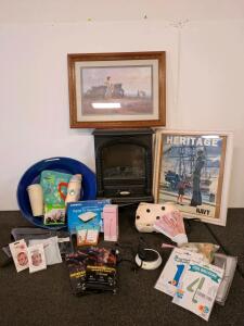 Electric Heater With False Flame (Tested And Powered On), Wall art, Women's Beauty Items, Coffee To To Cups, And More