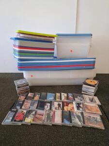 Music CD Collection: 35 Country & Classic Rock Albums, Includes Storage Totes