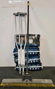 Attends Premier XL Adult Underwear 4 Packs, Adjustable Crutches, 24" Push Broom