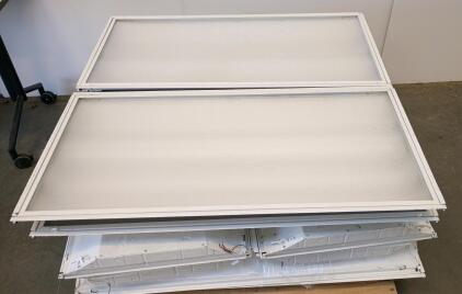 (12) Philips 2x4 Fluorescent Troffer Light Fixtures, 4-Lamp T8, 32W, 120-277V,