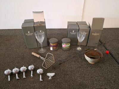 Waterford Crystal Lismore Wine Glasses, , Set of 4 larger, 5 smaller. with Original Boxes