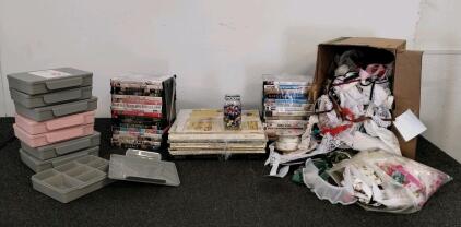 30+ DVDs, 17 Vinyl LPs & Craft Ribbon Collection &ndash; Movies, Vintage Records, Sewing Supplies, and Dealworthy Snackle Bento Box, 8 Compartments, BPA-Free Plastic, Microwave & Dishwasher Safe