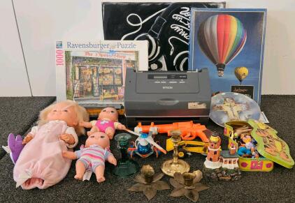 Mixed Lot: Epson GT-S50 Scanner, Ravensburger & Just Imagine Puzzles, Disney Figurines & More