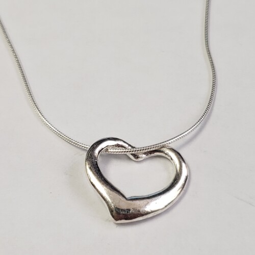 $160 Silver Heart 18" Necklace