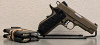 Springfield Armory EMP4 9mm Semi-Auto Pistol, 4" Barrel, 5 Total Magazines, Flat Dark Earth, SN: EMP59796
