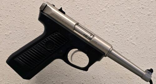 Ruger 22/45 Semi-Automatic .22 LR Pistol, 5.5" Barrel, Stainless Upper, Extra Magazine