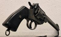 Webley Mark VI 1918 .45 ACP Revolver, Serial 269083, 6-In Barrel, Leather Holster, Moon Clips - 3