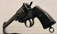 Webley Mark VI 1918 .45 ACP Revolver, Serial 269083, 6-In Barrel, Leather Holster, Moon Clips - 4