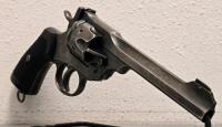 Webley Mark VI 1918 .45 ACP Revolver, Serial 269083, 6-In Barrel, Leather Holster, Moon Clips - 7