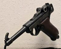 ERMA La 22 .22 LR Luger-Style Semi-Auto Pistol, Germany, Brown Grips, Serial #28936 - 5