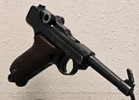 ERMA La 22 .22 LR Luger-Style Semi-Auto Pistol, Germany, Brown Grips, Serial #28936 - 6