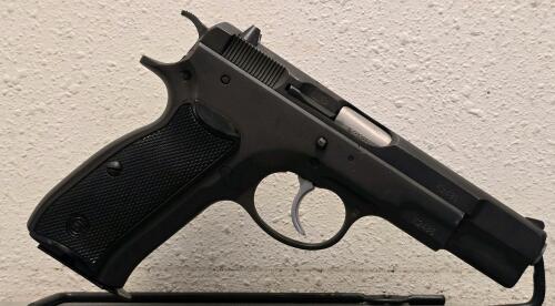 CZ 75 Model 75 9MM Pistol, Steel Frame, Made In Czechoslovakia, Serial K2485, Boxed