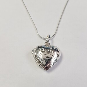 $80 Silver Heart 18" Necklace