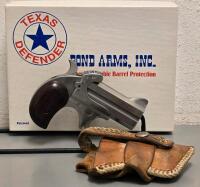 Bond Arms Texas Defender &ldquo;Cowboy&rdquo; .357 Maximum Derringer, Stainless, SN 1341, Box & Holster