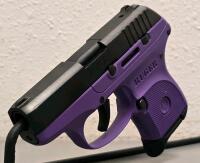 Ruger LCP .380 Auto Pistol Purple Frame, Black Slide, Serial 372467227, With Turquoise Holster - 5