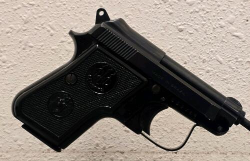 Beretta 950 B .22 Short Semi-Auto Pistol, Blued, Brazilian, Serial C33724, Box & Brush