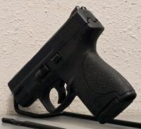 Smith & Wesson M&P 9 Shield, 9MM, 3.1" Barrel, Striker-Fired, Serial HNZ8510, Box & Mag - 3