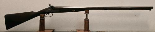 Moore Side-By-Side Double Barrel Percussion Shotgun, 12Ga, Walnut Stock, Scroll Engraved