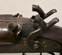 Moore Side-By-Side Double Barrel Percussion Shotgun, 12Ga, Walnut Stock, Scroll Engraved - 8