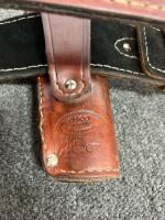 CISCO &ldquo;MAKER&rdquo; Double Western Gun Holster Leather Belt, Serial 19-70307, Tooled Floral Design - 6