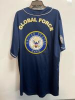 JWM Wholesale U.S. Navy Baseball Jersey XL &ndash; Embroidered Patches, Button-Up Design - 2