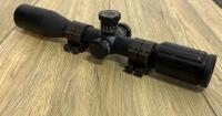 Used Rifle Scope With Exposed Target Turrets And Duplex Reticle