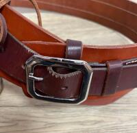 Kirkpatrick Model 792-15 Western Leather Gun Belt & Holster, 6.5" Revolver, 25 Cartridge Loops - 2