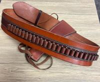 Kirkpatrick Model 792-15 Western Leather Gun Belt & Holster, 6.5" Revolver, 25 Cartridge Loops - 3