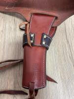 Kirkpatrick 792-15 Western Leather Gun Belt & Holster, 6.5" Barrel, 24 Cartridge Loops, USA Made - 3