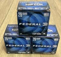 Federal Top Gun 28 Gauge Shotshells, 2 3/4", 3/4 Oz, #9 Shot, 1,330 FPS, 75 Rounds - 2