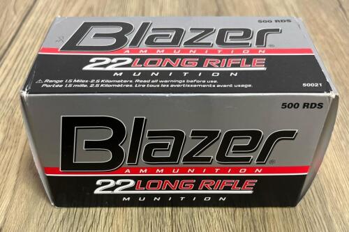 Blazer 22 Long Rifle 50021, 500 Rounds, 40Gr LRN Rimfire Ammunition