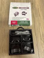 Weaver Grand Slam 1" Medium Matte Steel Rings 49303 & Weaver Tip-Off .22 1" Scope Mounts - 2