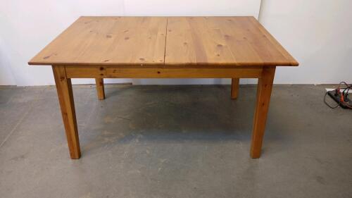 IKEA NORDVIKEN Extendable Dining Table, Solid Pine, Antique Stain, Seats 4-8