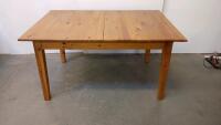 IKEA NORDVIKEN Extendable Dining Table, Solid Pine, Antique Stain, Seats 4-8