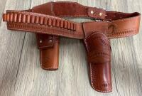 El Paso Saddlery "Vaquero" Double Western Gun Belt & Holster Rig, 5.5" Barrel, 24 Cartridge Loops